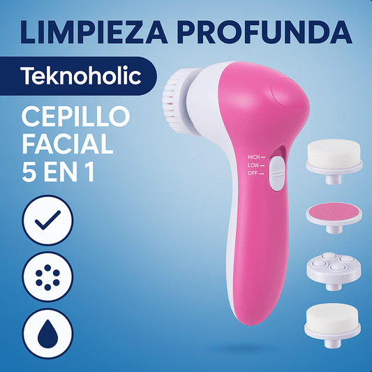 🧼 GlowSkin™ 5 en 1 | Limpieza Facial Profunda y Masaje