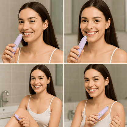 TEKNOHOLIC SmoothTrim 2 en 1: Afeitado Corporal y Facial Sin Dolor