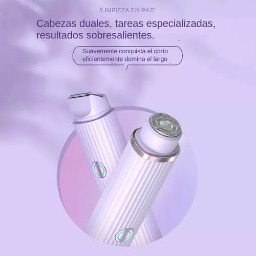 TEKNOHOLIC SmoothTrim 2 en 1: Afeitado Corporal y Facial Sin Dolor
